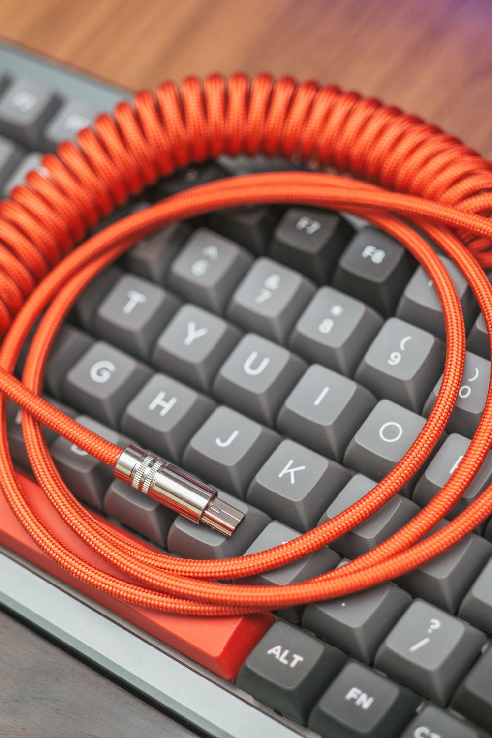 Coiled Cable for a Keyboard