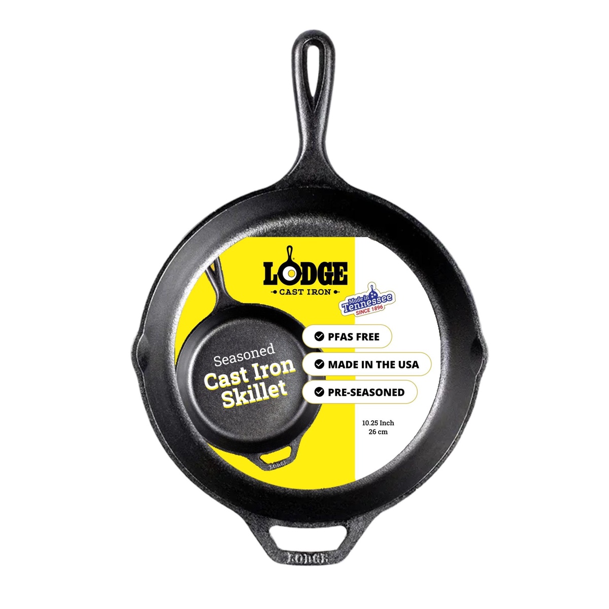 Lodge pre-seasoned 10.25-inch cast-iron skillet