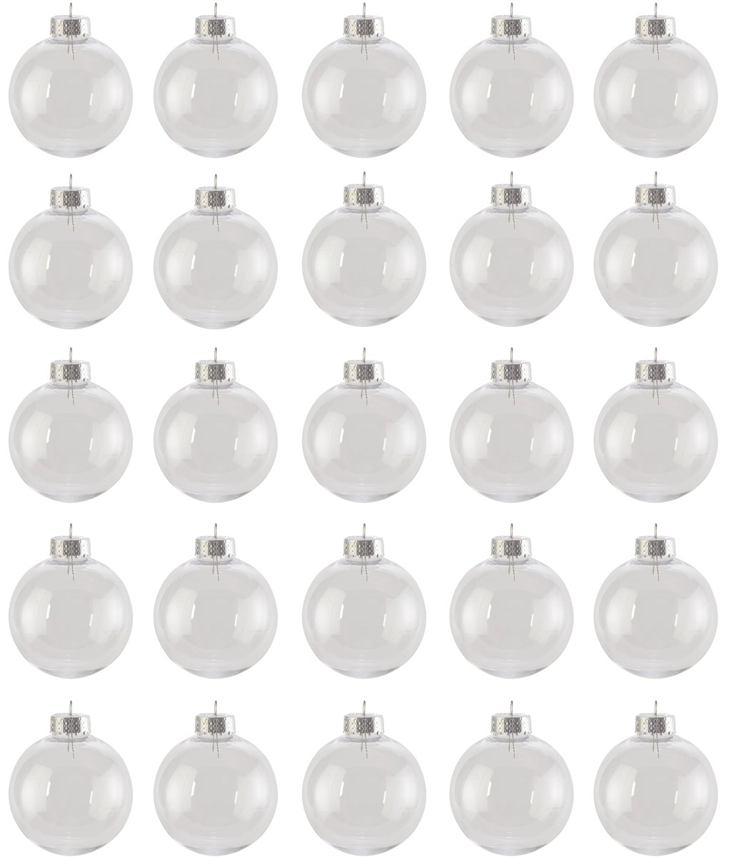 Creative Hobbies clear plastic ball ornaments
